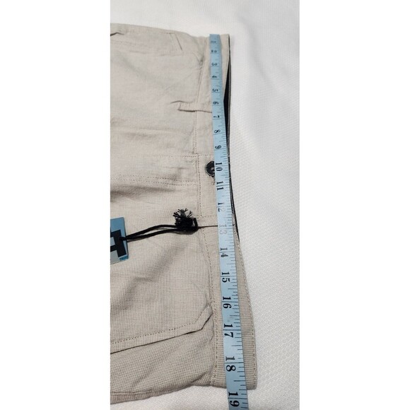 Hang Ten Shorts For Mens Size 36 Color Beige 100% Cotton With Pockets B9 - Picture 6 of 12